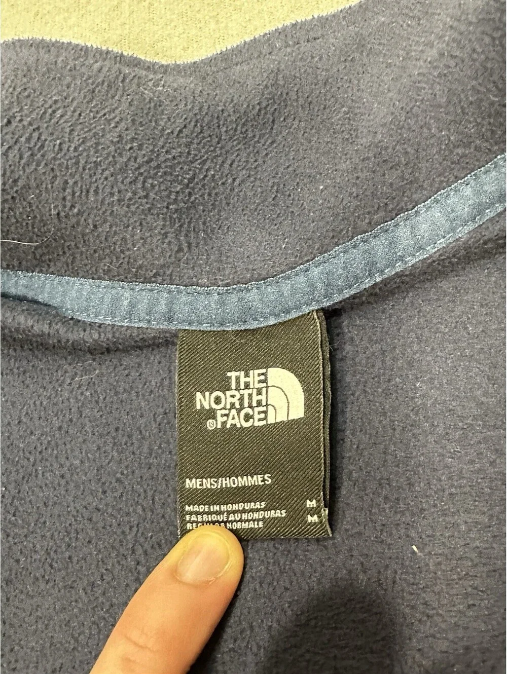 The North Face Mens Medium Full Zip Fleece Jacket Blue Two Tone Outdoor